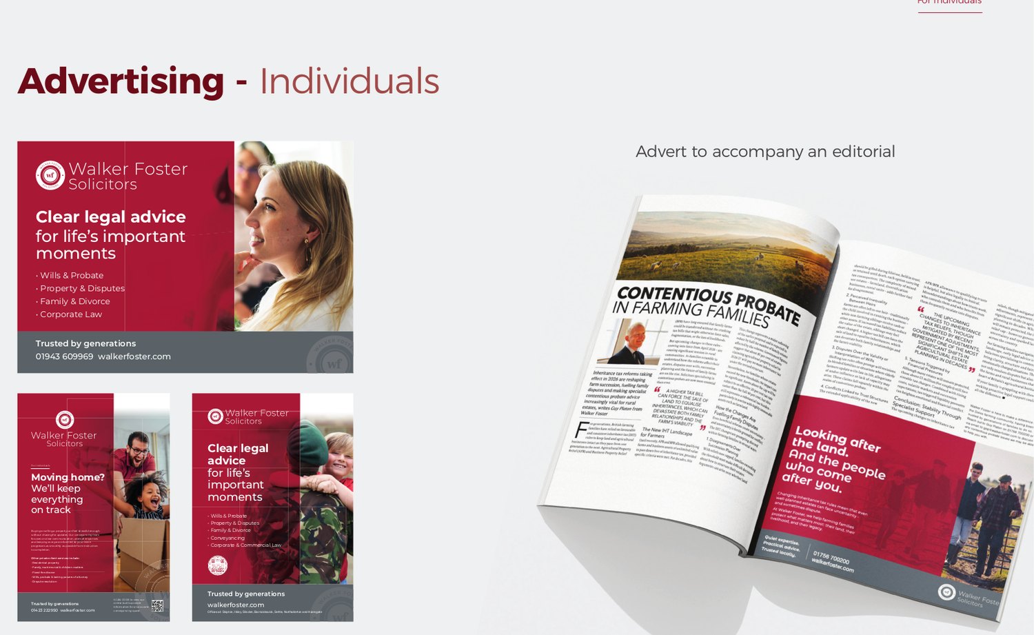 Advertising, individuals.